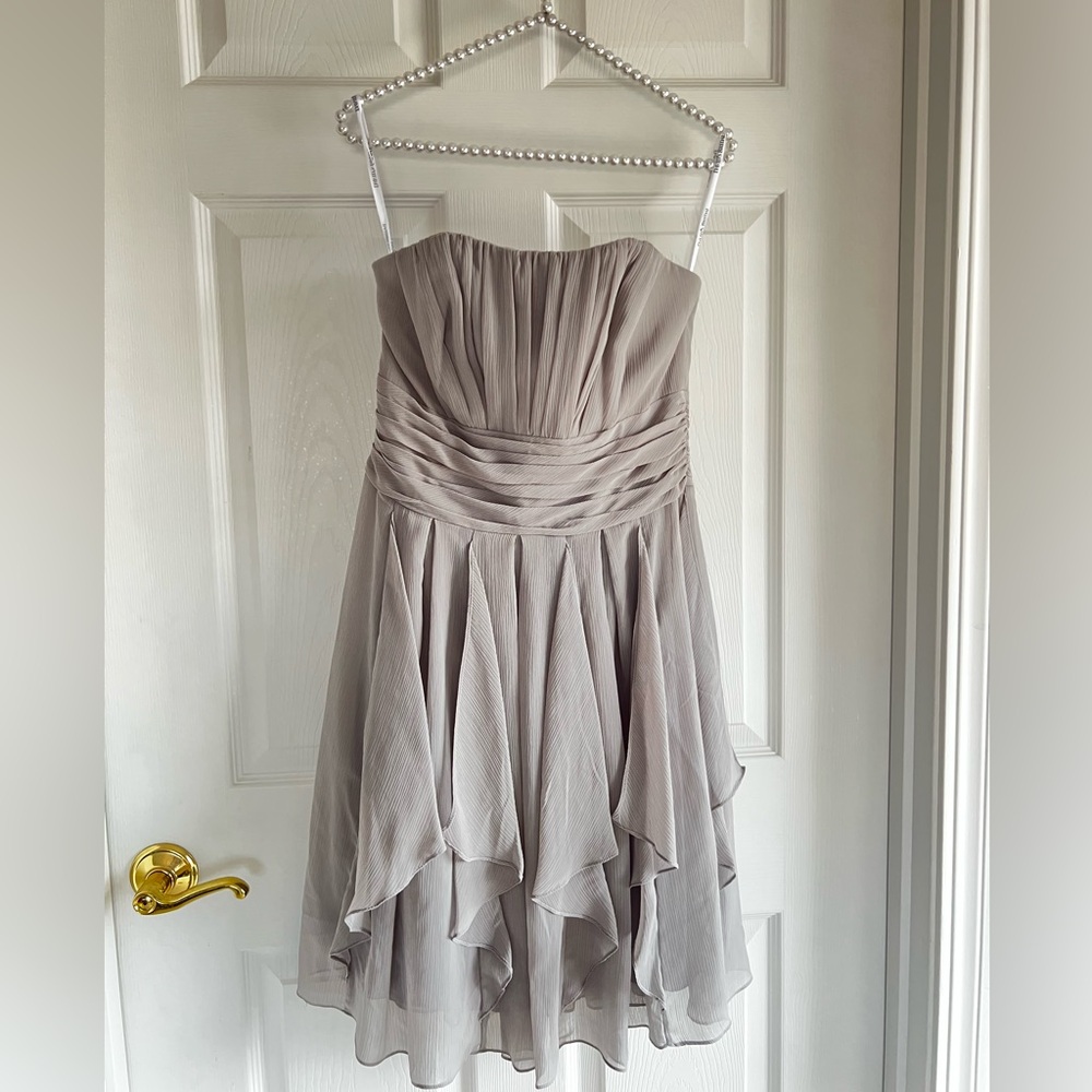 NEW w/Tags Strapless Gray Dress - Size 8 (David’s Bridal)